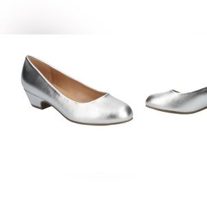 Journee Collection Silver Heels Sleek Design